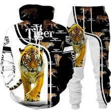 Tracksuit Men Animal 3D Tiger Printed Hoodie + Pants Suit 2 Pcs Sportwear Mens Tracksuit Set Men's Clothing designer clothes men