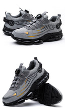Big Size Men and Women Rotary Buckle Work Safety Shoes Men Air Soft Sole Lightweight Sneakers Protective Fashion Work Shoes