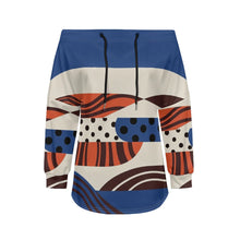 Trendy Off-Shoulder Sweatshirts with Striped & Polka Dot Patterns Drawstring Casual Loose-Fit Top for Women Casual Streetwear