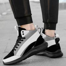 Men Boots Elevator Shoes Hidden Heels Canvas Heightening Shoes