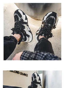 Luxury Men's  Casual Height Increasing Patchwork Sneakers