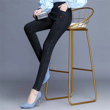 Winter Thicken Jeans Pencil Denim Pants Women Plush Velvet Lined