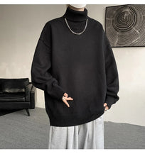 Knitted Warm Sweater Men Turtleneck Sweater Men's Loose Casual Pullovers Autumn Winter New Solid Color Pullovers M-XXXXXXXXL