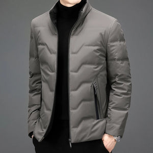 New Men's Lightweight Duck Down Jackets 2025 Autumn Winter Business Casual Warm Puffer Coat Windproof Solid Padded Tops Clothing