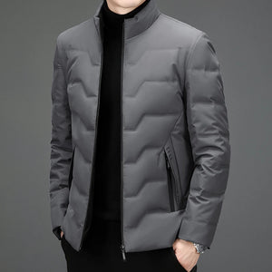 New Men's Lightweight Duck Down Jackets 2025 Autumn Winter Business Casual Warm Puffer Coat Windproof Solid Padded Tops Clothing