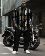 L-9XL Plus Size Men's Business Vintage Simple Fashion Floral Print Long Sleeve Shirt Straight Pants Suit ZOOY