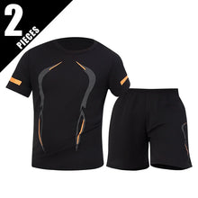 2/4 Pcs Men's Quick-drying Sports Fashion Suit Loose Plus Size Breathable Short Sleeve Joker Running Fitness And Leisure Shorts