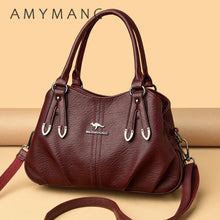 Four Arrows Soft Pu Leather Luxury Handbags Women Bags Designer 3 Layer Medium Shoulder Crossbody Sac Ladies Large Capacity Tote