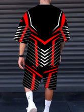 Summer new men's suit 3D printed casual and fashionable outdoor men's wear