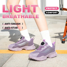 Big Size Men and Women Rotary Buckle Work Safety Shoes Men Air Soft Sole Lightweight Sneakers Protective Fashion Work Shoes