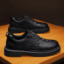 Golden Sapling Platform Flats Genuine Leather Men's Casual Work Shoes
