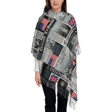 Custom UK Flag Tassel Scarf Women Winter Warm Shawl Wrap