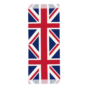 Custom UK Flag Tassel Scarf Women Winter Warm Shawl Wrap