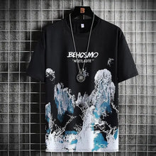 2025 Summer Thin casual Men set Manga Graffiti Tees T-shirt+shorts 2-piece Comfortable and breathable men Top Print Tshirts sets