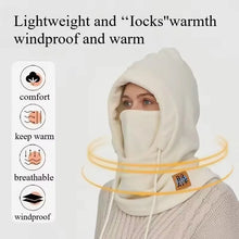 Winter Warm Hat with Mask and Neck Warmer 3-in-1 Windproof Balaclava forMen and Women Masked hat Cycling Cold Weather Protection