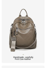 ZOOLER First Layer Genuine Leather Backpack Designed  Plaid Large Capacity Backpack School Bags College Girl Hot#SC1703