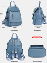 Zency Genuine Leather Women's Fashion Backpack High Quality School Travel Shoulder Bags Satchel Rucksack Multifunctional Pockets