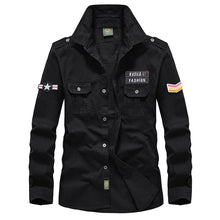 Oversize Men's Shirts Male Long Sleeve Overshirt 6XL Pure Cotton Embroidery Plus Size Military Casual Shirt Men Clothing