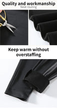 Autumn Winter Women's Leggings Pu Leather Pants Push Up Trousers Warm Black High Waist Tights