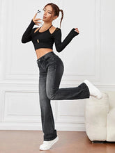 2023 Fall Trousers High Waist Boot Cut Jeans For Women Fashion Stretch Denim Pants Casual Female Clothing S-2XL Drop Shipping