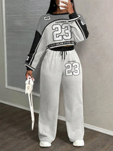 California 23 Two Piece Set Women's Streetwear Crop Top & Wide Leg Pants Fall Winter