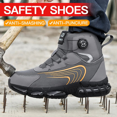 Steel Toe Cap Shoes For Men Work Boots Puncture-Proof Work Safety Shoes Protective Working Shoes Male Footwear Security Sneakers