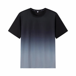 Men's Gradient T-shirt Big Size 6XL/7XL 110-175KG Fashion Loose Short Sleeve Round Collar Tees Summer Oversized Tops