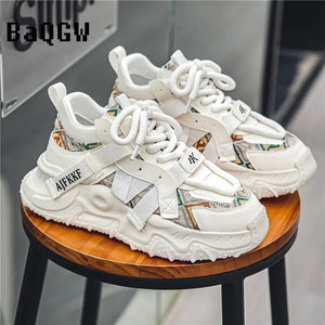 Luxury Men's  Casual Height Increasing Patchwork Sneakers