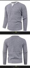 Two-piece Knitted Sweater for Men's Pullover Loose Inner Round Neck Warm Bottom Sweater