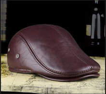 Winter Berets male warm Ear protection cap Men's outdoor leather hat