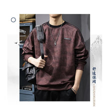 New Winter Warm Plush Sweatshirt Men's Round Neck Pullover Trendy Casual Versatile Top