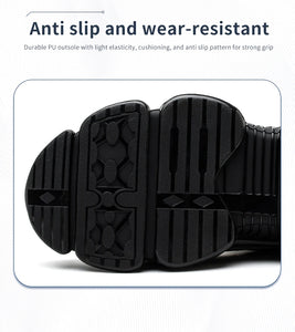Big Size Men and Women Rotary Buckle Work Safety Shoes Men Air Soft Sole Lightweight Sneakers Protective Fashion Work Shoes