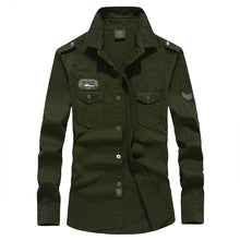 Oversize Men's Shirts Male Long Sleeve Overshirt 6XL Pure Cotton Embroidery Plus Size Military Casual Shirt Men Clothing