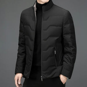 New Men's Lightweight Duck Down Jackets 2025 Autumn Winter Business Casual Warm Puffer Coat Windproof Solid Padded Tops Clothing