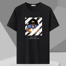 Mens T Shirts Printed Tee Plus Size 110-180kg 5XL 6XL 7XL Black T-shirt Round Neck Short Sleeve Oversized Tops Big Men Clothing