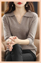 2024 Women's Warm Knitted Sweaters  V-Neck Loose Pullovers Top