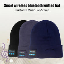 Fone Bluetooth Headphones Winter Warm Beanie Knit Hat Music Wireless Bluetooth Headset Sports Cap Wireless Earphones Hats
