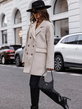 Women's Winter Coats Fashion Casual Mid-length Suit Collar Tweed Warm Coats and Jackets Women Wool & Blends Coats for Women