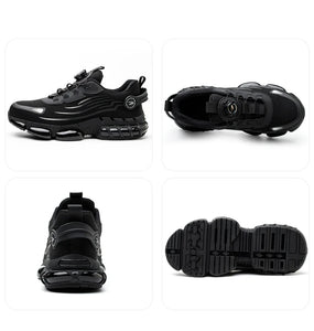 Big Size Men and Women Rotary Buckle Work Safety Shoes Men Air Soft Sole Lightweight Sneakers Protective Fashion Work Shoes