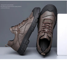 Genuine Leather Sneakers Men's Shoes Outdoor Casual Hiking Shoes Soft Soled Anti-skid Mountaineering Shoes Men Zapatillas Hombre