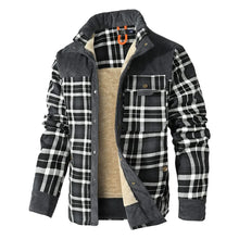 Men's Jackets Winter Windproof Warm Casual Bomber Coat Plaid Sherpa Lined Flannel Outdoor Classic Jacket Men US Size