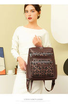 Soft Leopard Interior Compartment Fashion Backpacks Sewing Thread Large Capacity High Quality Bags for Women Pu Women's Handbags