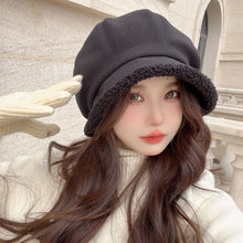 Winter Hats for Women Suede Bucket Hat Plus Velvet Lamb Hair Caps Outdoor Warm Thick Beret Wide Brim Windproof Cap Thick Hats