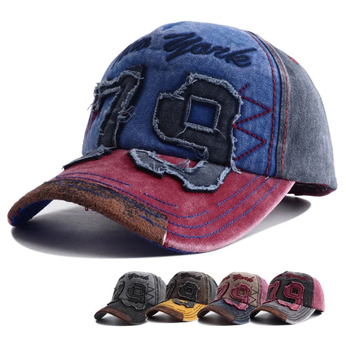 New Unisex Washed Cotton Baseball Cap Men Women Letter Embroidery Vintage Cap Adjustable Casual Outdoor Streetwear Sports Hats