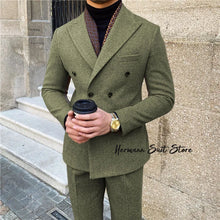 Men's 2 piece suit set（Jacket+Pants) Fashion Casual Man Suit Set Man Business suit set