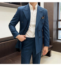 High-quality, fashionable, stylish, versatile and trendy wedding dress sets, dinner sets, men's slimming double-breasted suit se