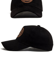 New Round Leather Labels Trendy Suede Hats for Men Baseball Caps Men's Versatile Sun Hats Women's Hip-hop Caps Outdoor Shade