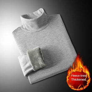 Korean Clothing Casual Men's White Thermal Fleece COTTON Fall Winter Underwear Long Sleeve Men's Oversize T-shirt Tee Shirt