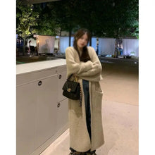 korean fashion hooded long cardigan women 2024 knitted long sleeve winter korean style clothes long sleeve knitwears fall pink