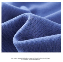 Men's Thick Sweater 100% Cotton Half high collar  Knitted Hoodie Fashion Jacquard Bottom Sweater Autumn/Winter Warm Men's Wear